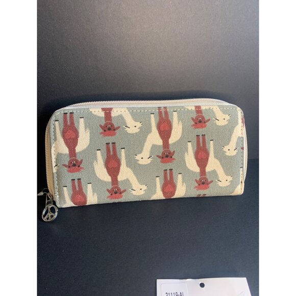 Bungalow 360 Alpaca Llama Design Zip Around Wallet - New - Picture 6 of 11